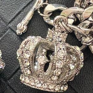 Elegant Silver Crown Pendant Necklace & Bracelet Set